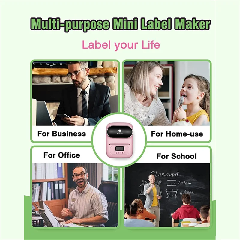 PHOMEMO M110 Mini Bluetooth-compatible Inkless Thermal Printer Wireless Clothes Barcode Label Price Tag Printer - Pink