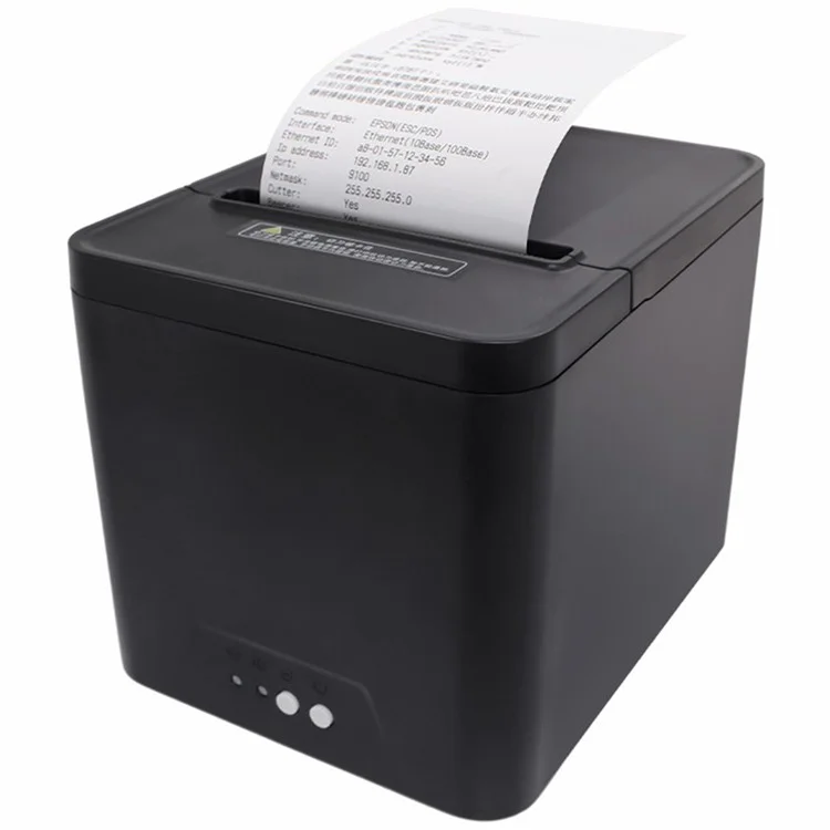 80A Thermal Receipt Printer POS Printing Tool with 80mm Printing Width - US Plug