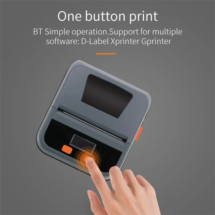 TPL80H Portable Thermal Label Printer Wireless Mobile Receipt Printer, USB+Bluetooth-compatible Version - UK Plug
