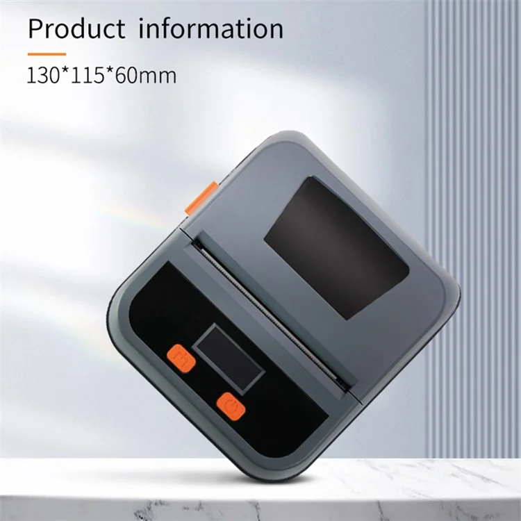 TPL80H Portable Thermal Label Printer Wireless Mobile Receipt Printer, USB+Bluetooth-compatible Version - UK Plug