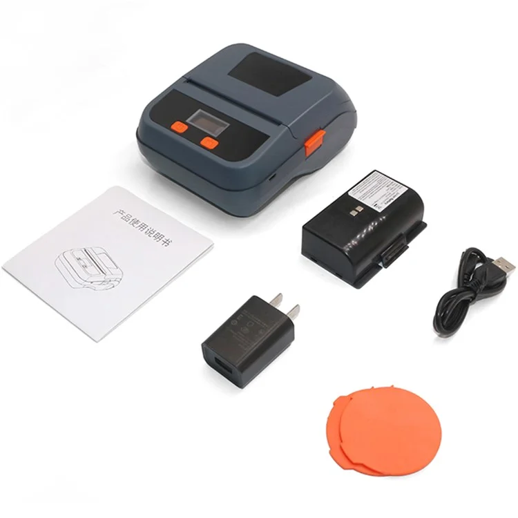 TPL80H Portable Thermal Label Printer Wireless Mobile Receipt Printer, USB+Bluetooth-compatible Version - UK Plug