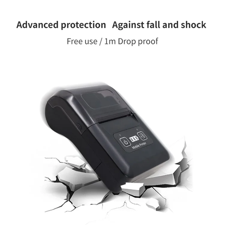 H20 USB + Bluetooth 203DPI Портативный термопринтер 48мм Принтер для чеков - US Plug