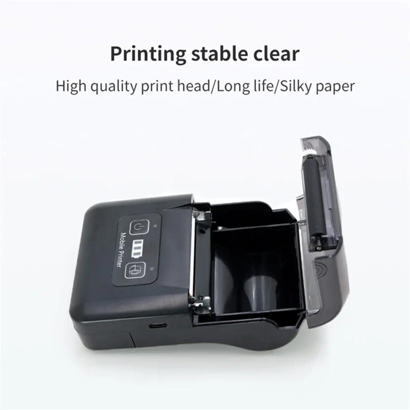 H20 USB + Bluetooth-compatible 203DPI Portable Thermal Printer 48mm Receipt Printer - UK Plug