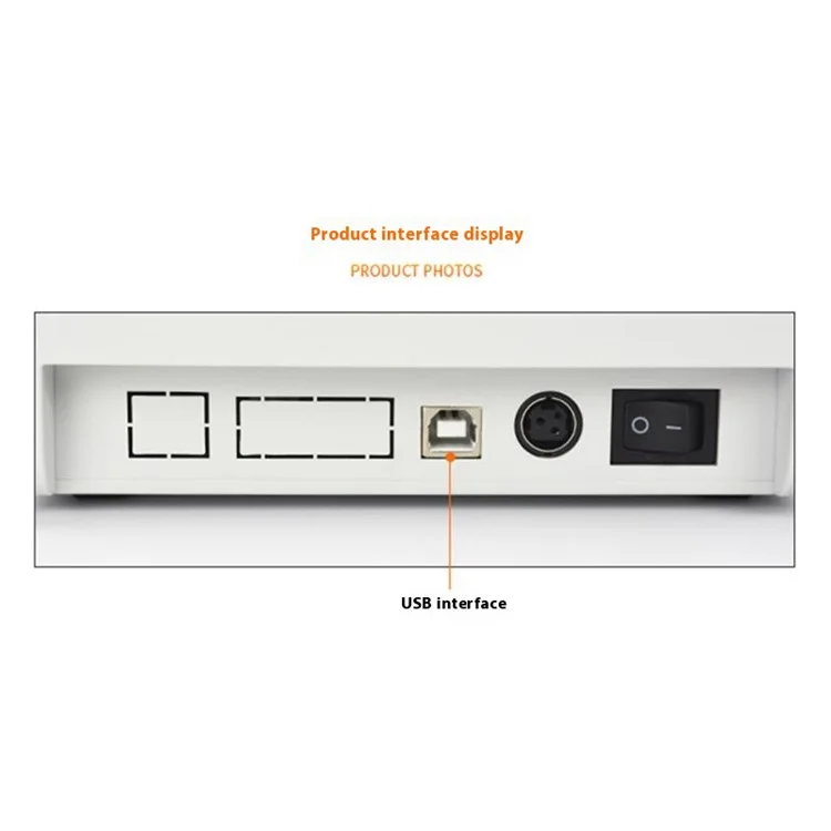 TP403 180mm / s Fast Printing Desktop Thermal Printer Barcode Label Printer, USB+Bluetooth-compatible Version - US Plug
