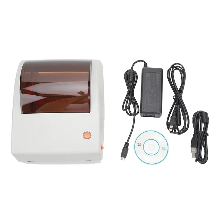 TP403 180mm / s Fast Printing Desktop Thermal Printer Barcode Label Printer, USB+Bluetooth-compatible Version - US Plug