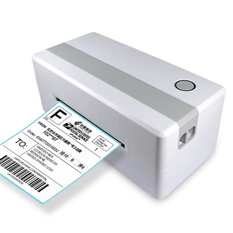 TDL406 203DPI Desktop Thermal Label Printer High Speed Printing Barcode Sticker Maker Machine, US Plug versione USB