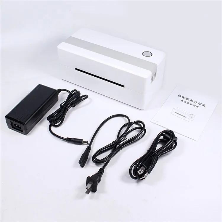TDL406 203DPI Desktop Thermal Label Printer High Speed Printing Barcode Sticker Maker Machine, US Plug versione USB