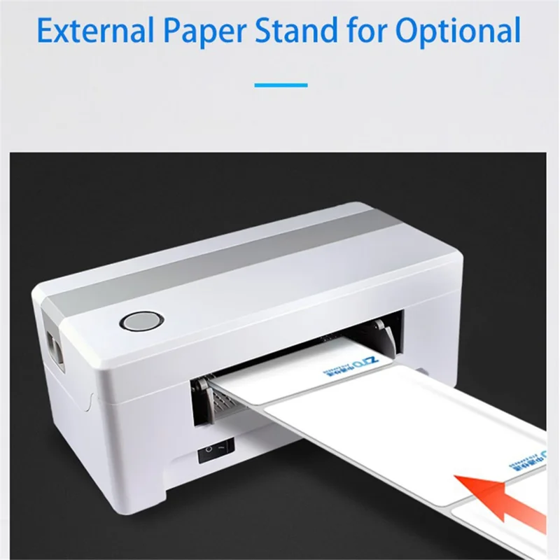TDL406 203DPI Desktop Thermal Label Printer High Speed Printing Barcode Sticker Maker Machine, USB Version - EU Plug