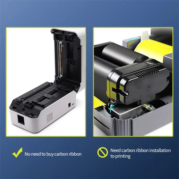 TDL407H 180mm / s High Speed Desktop Thermal Label Printer Barcode Printing Machine, Versione USB - Spina US