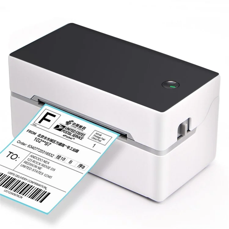 TDL402 Fast Printing 203DPI USB Thermal Printer Inkless Barcode Label Printer - US Plug