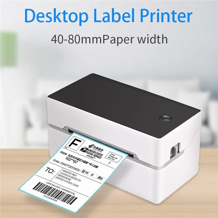 TDL402 Fast Printing 203DPI USB Thermal Printer Inkless Barcode Label Printer - US Plug
