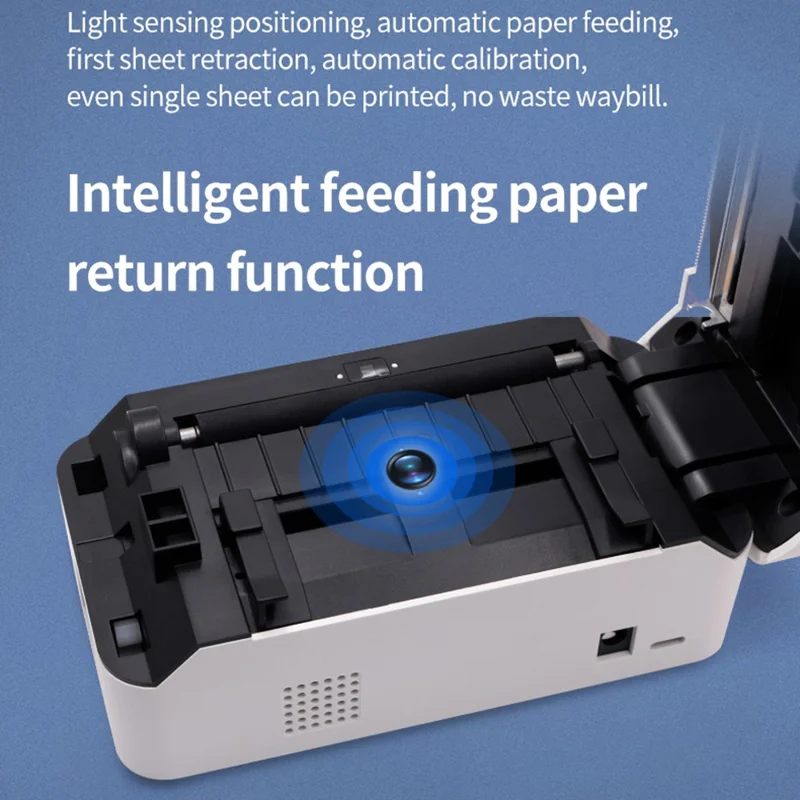 TDL401H 40-80mm Printing Width Thermal Printer Barcode Label Printer, USB+Bluetooth-compatible Version - UK Plug