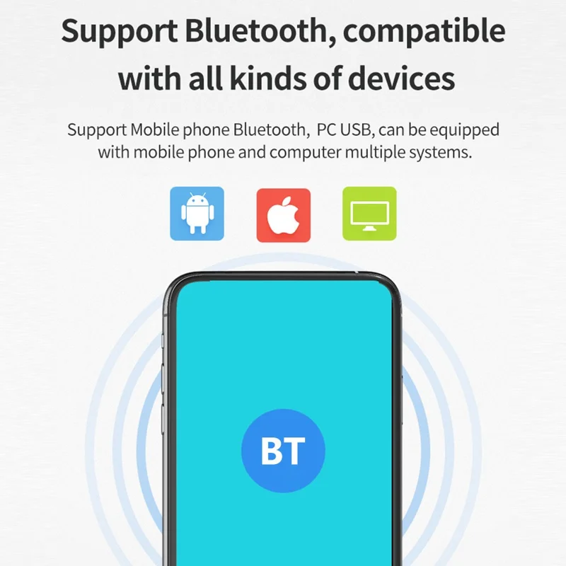 TDL401H 40-80mm Printing Width Thermal Printer Barcode Label Printer, USB+Bluetooth-compatible Version - UK Plug