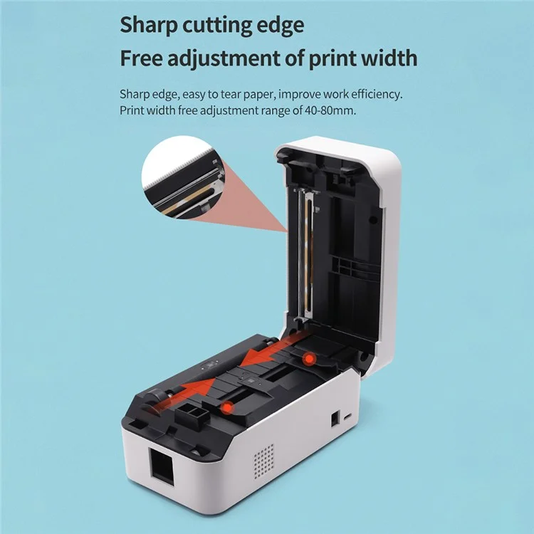 TDL401H USB Computer Thermal Label Printer Receipt Printing Tool - US Plug
