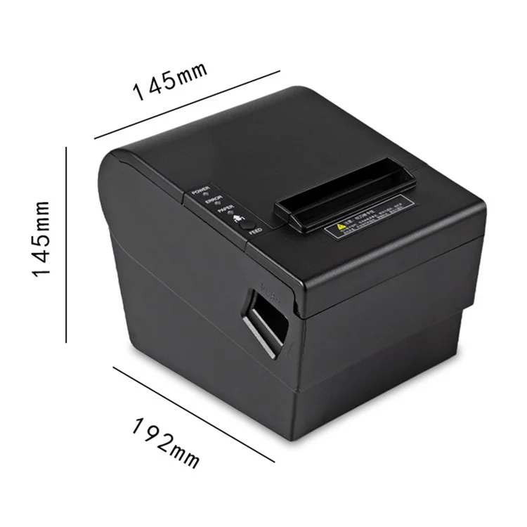 80370 USB+Bluetooth-compatible Thermal Label Printer  80mm Printing Width Receipt Printing Tool - EU Plug