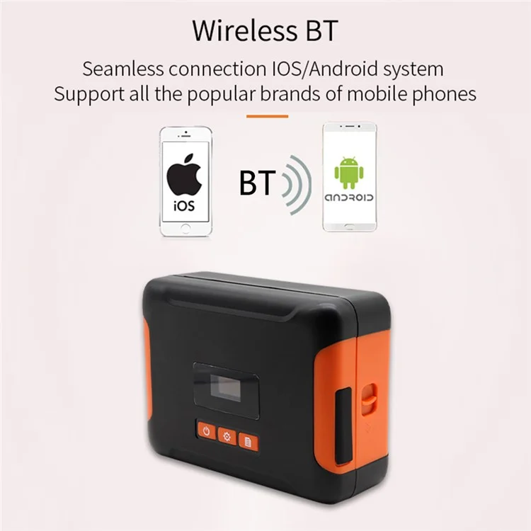Imprimante d'étiquettes thermiques Bluetooth USB HL40 Cell Phone - Prise US