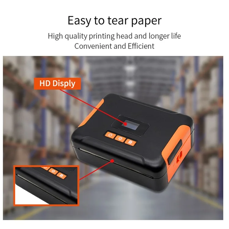 Imprimante d'étiquettes thermiques Bluetooth USB HL40 Cell Phone - Prise US