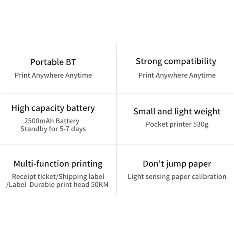HL40 Cell Phone Bluetooth-compatible USB Thermal Label Printer 4 inch Printing Machine - UK Plug