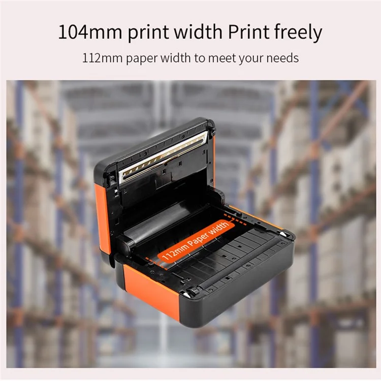 HL40 Cell Phone Bluetooth-compatible USB Thermal Label Printer 4 inch Printing Machine - UK Plug