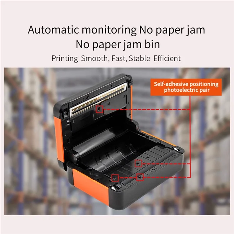 HL40 Cell Phone Bluetooth-compatible USB Thermal Label Printer 4 inch Printing Machine - UK Plug