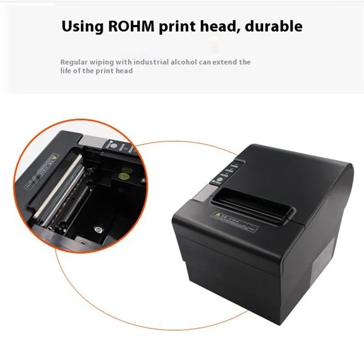 Imprimante de reçu thermique 8030III avec une largeur d'impression de 80 mm et une tête de coupe automatique - Prise US