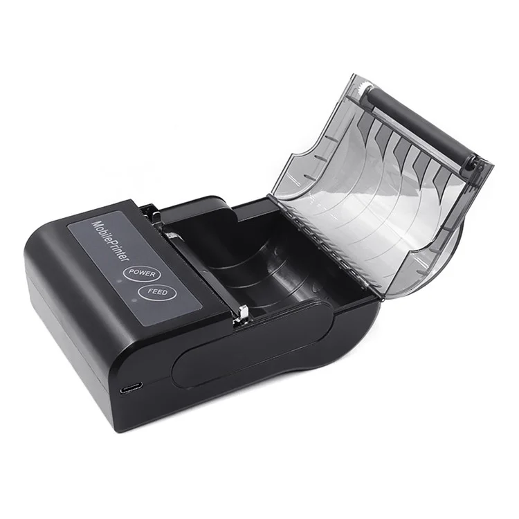 Imprimante d'étiquettes thermiques USB+Bluetooth 80mm, outil d'impression de reçus pour Apple/Android - Prise US