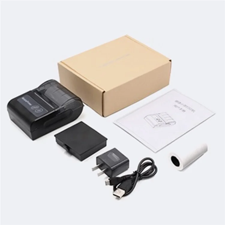 Imprimante d'étiquettes thermiques USB+Bluetooth 80mm, outil d'impression de reçus pour Apple/Android - Prise US