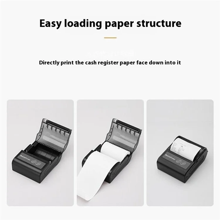 Imprimante d'étiquettes thermiques USB+Bluetooth 80mm, outil d'impression de reçus pour Apple/Android - Prise US
