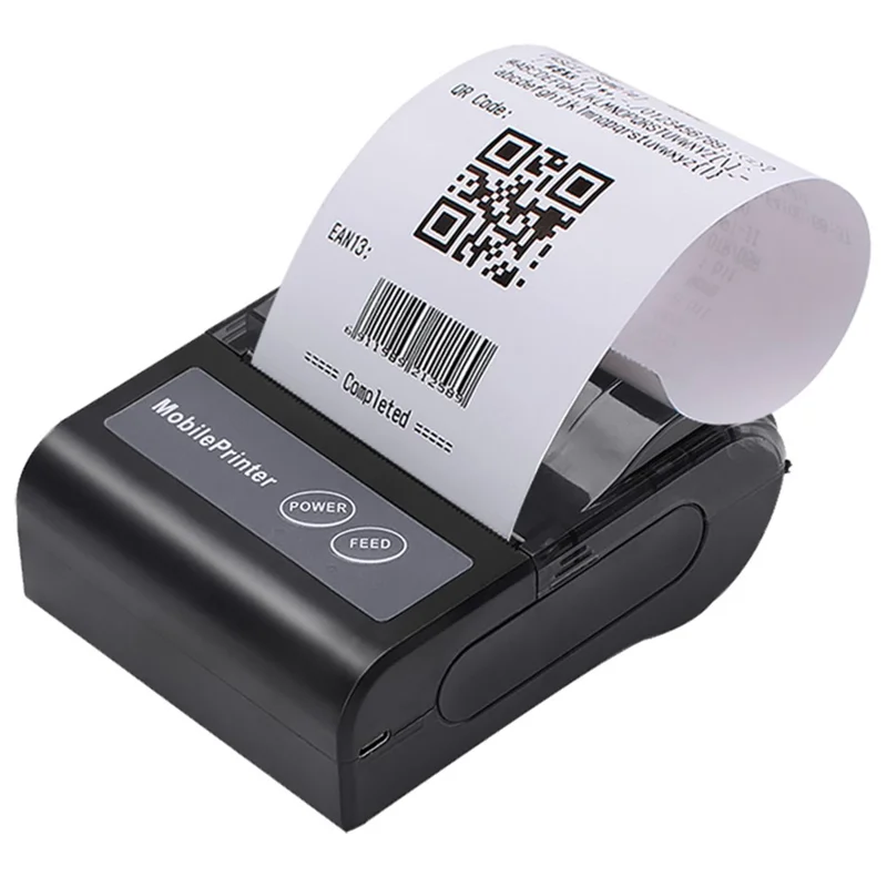 80HB5 USB+Bluetooth-compatible 80mm Thermal Label Printer Receipt Printing Tool for Apple / Android- EU Plug