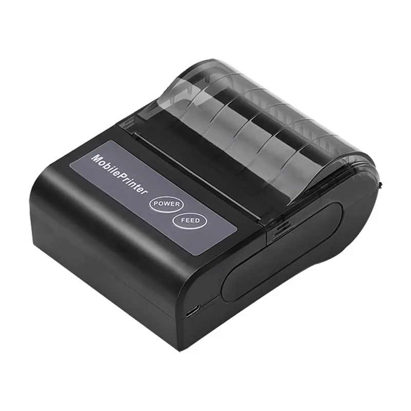 80HB5 USB+Bluetooth-compatible 80mm Thermal Label Printer Receipt Printing Tool for Apple / Android- EU Plug