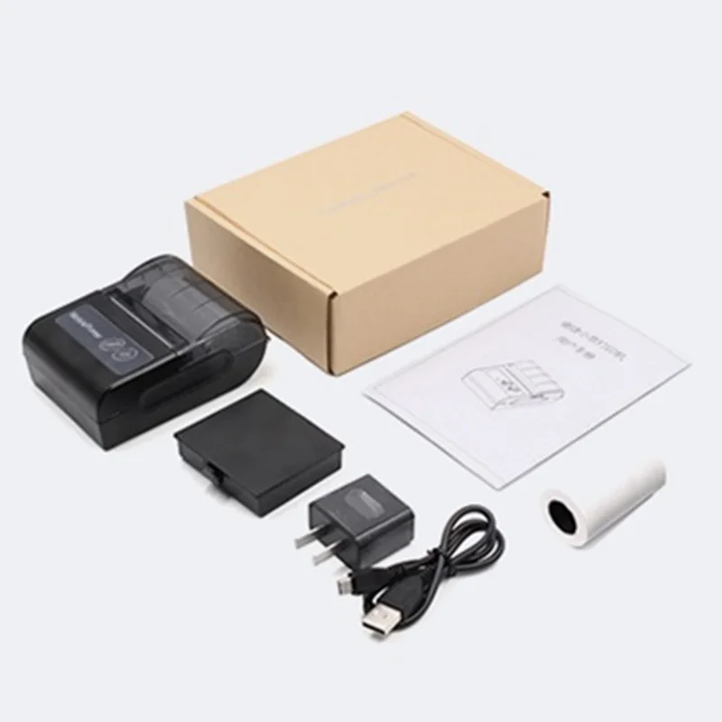 80HB5 USB+Bluetooth-compatible 80mm Thermal Label Printer Receipt Printing Tool for Apple / Android- EU Plug