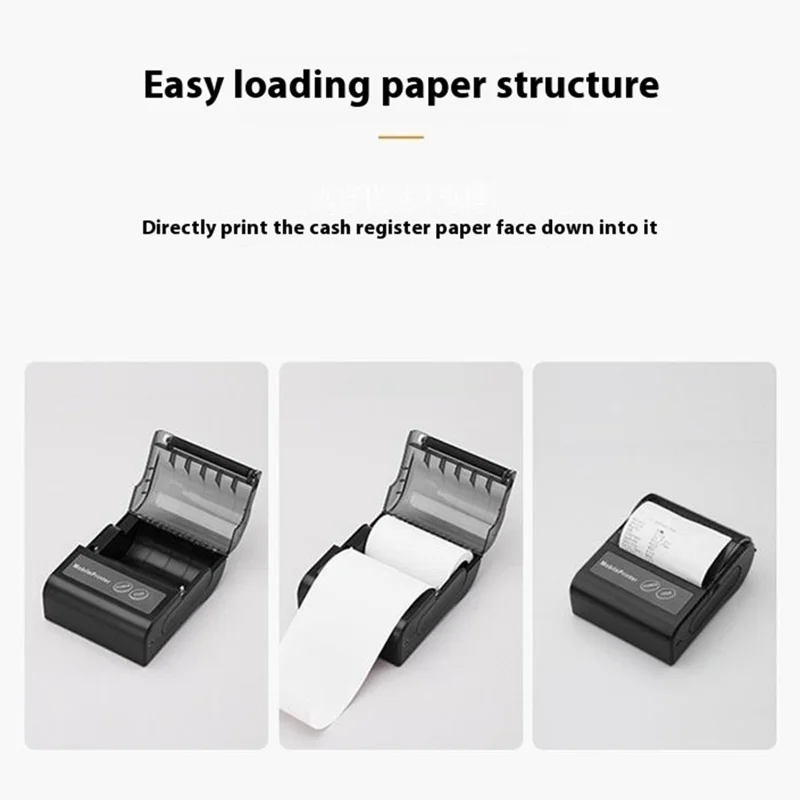 80HB5 USB+Bluetooth-compatible 80mm Thermal Label Printer Receipt Printing Tool for Apple / Android- EU Plug