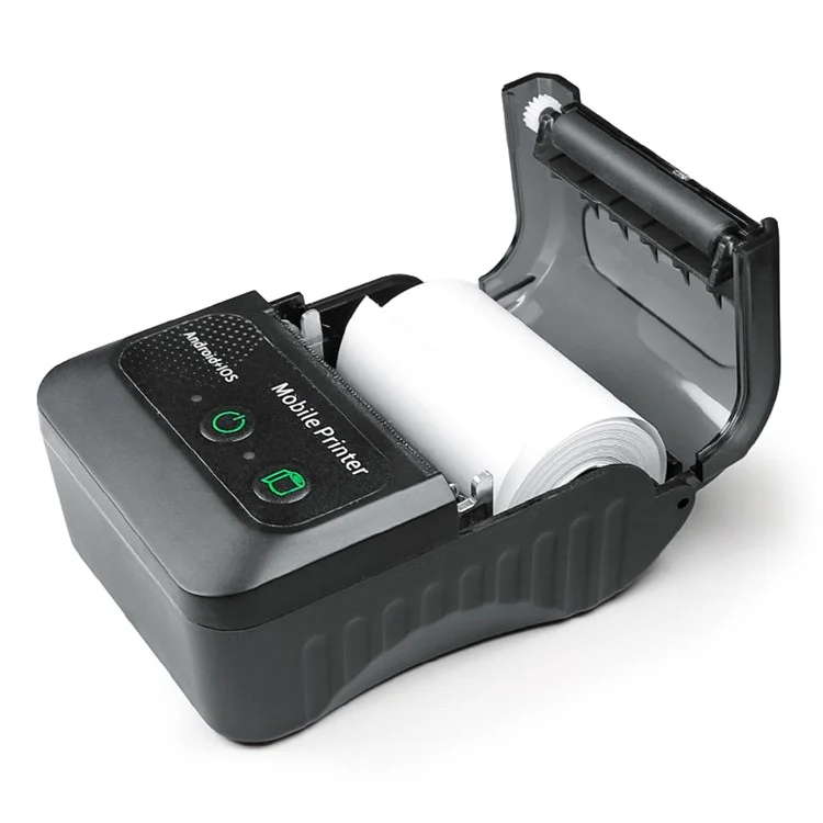 58BH2 USB+Bluetooth-compatible Thermal Label Printer Receipt Printing Tool with 58mm Width Printing Paper Roll - US Plug