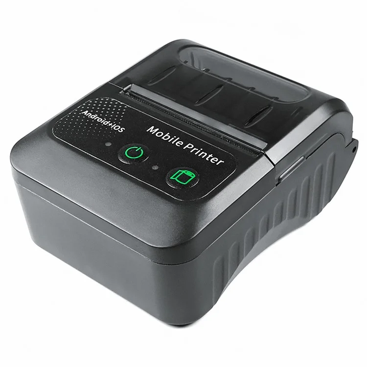 58BH2 USB+Bluetooth-compatible Thermal Label Printer Receipt Printing Tool with 58mm Width Printing Paper Roll - US Plug