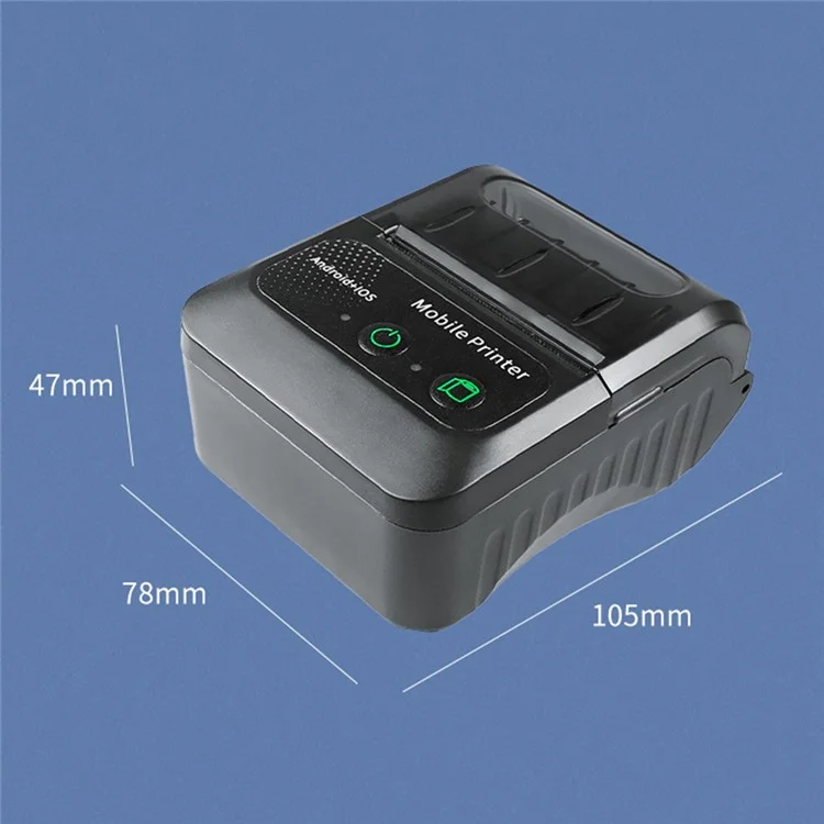 58BH2 USB+Bluetooth-compatible Thermal Label Printer Receipt Printing Tool with 58mm Width Printing Paper Roll - US Plug