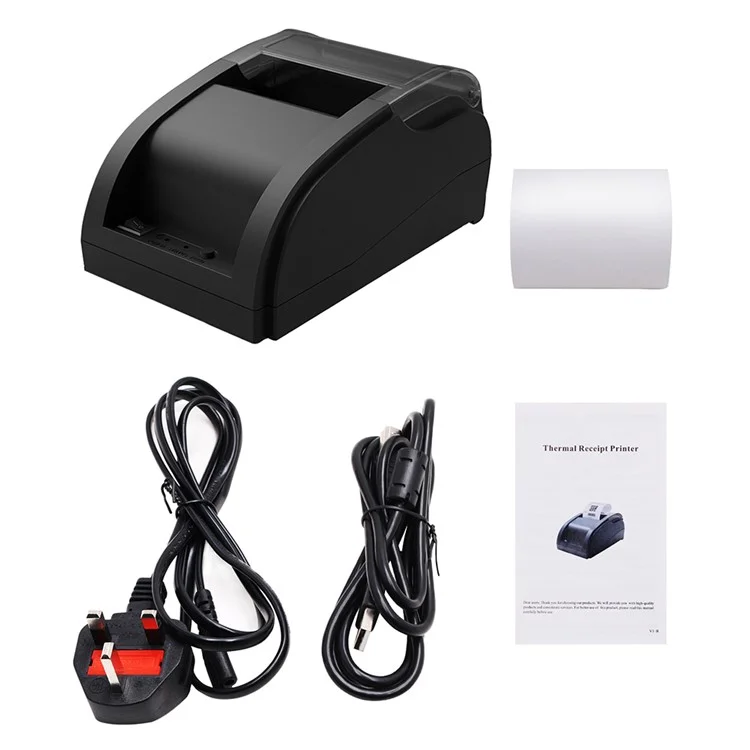 58A Bluetooth-compatible Thermal Receipt Label Printer Restaurant Kitchen Printing Tool - UK Plug