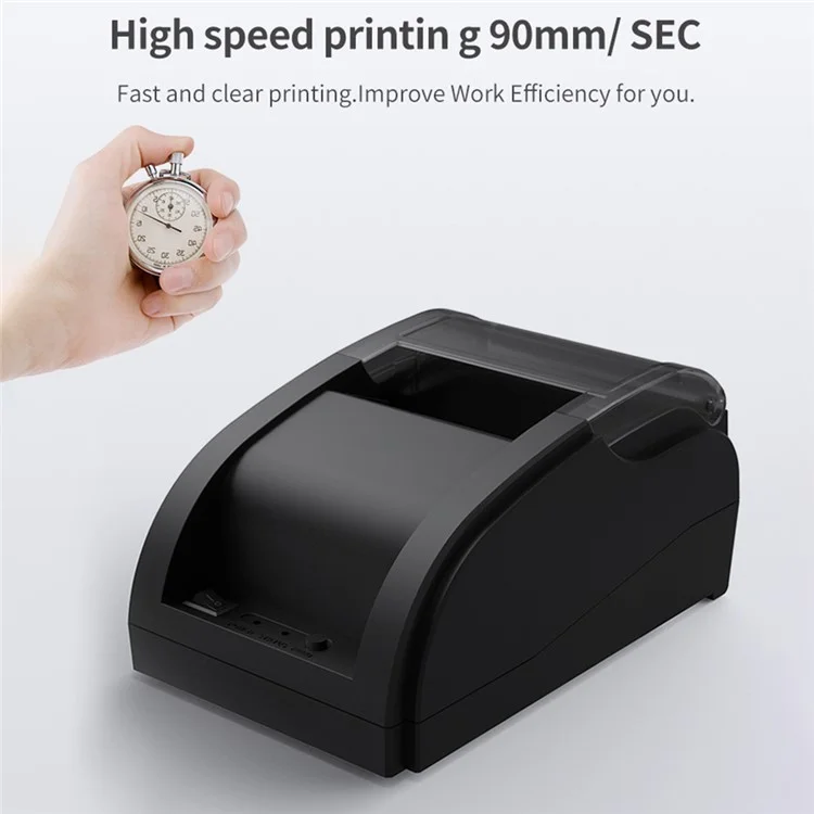 58A Bluetooth-compatible Thermal Receipt Label Printer Restaurant Kitchen Printing Tool - UK Plug