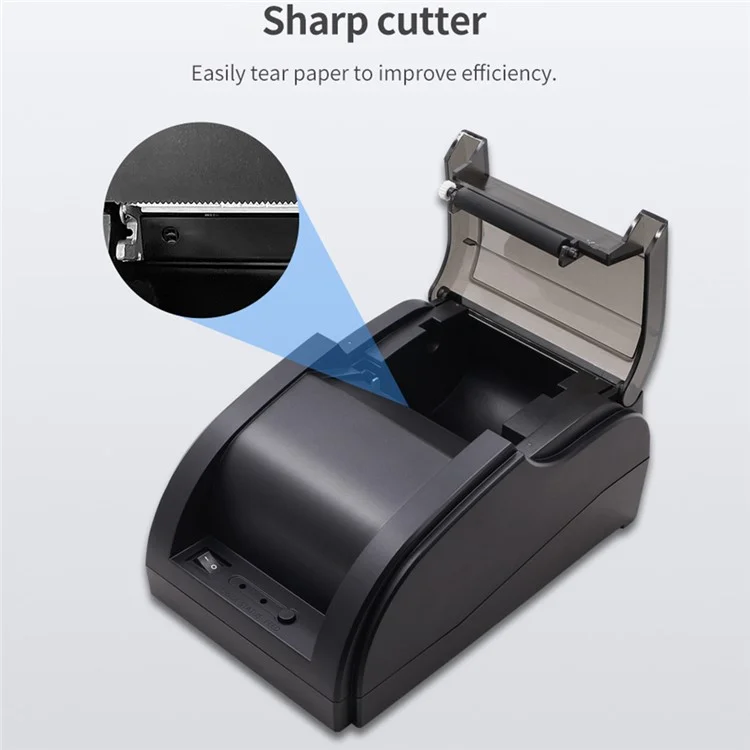 58A Bluetooth-compatible Thermal Receipt Label Printer Restaurant Kitchen Printing Tool - UK Plug