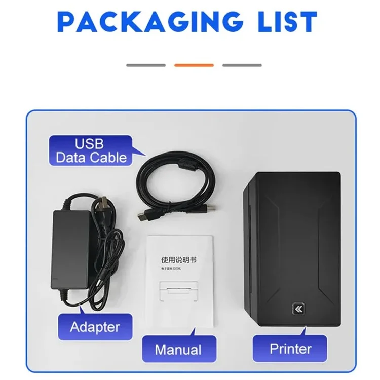 MARKLIFE D100 Mini Bluetooth-compatible Thermal Shipping Label Printer Barcode Printing Device - Black / EU Plug