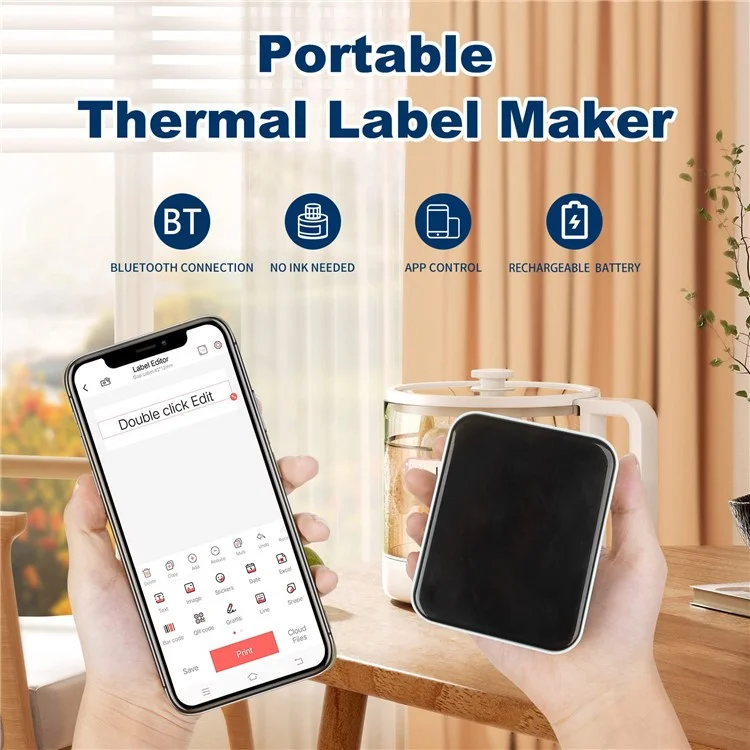 MARKLIFE P15 Máquina de Fazer Etiquetas Sem Tinta - Impressora Térmica Sem Fio Bluetooth Compacta - Verde
