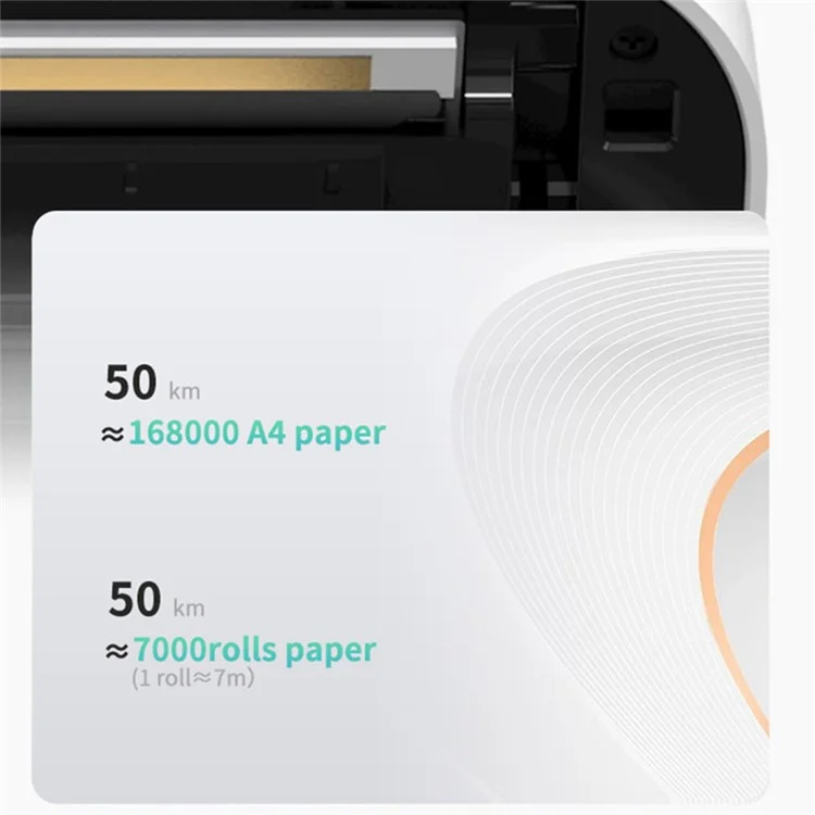 MARKLIFE D210 Mini Home Office Bluetooth-compatible Thermal Printer A4 Letter Paper Wireless Inkless Printer - White