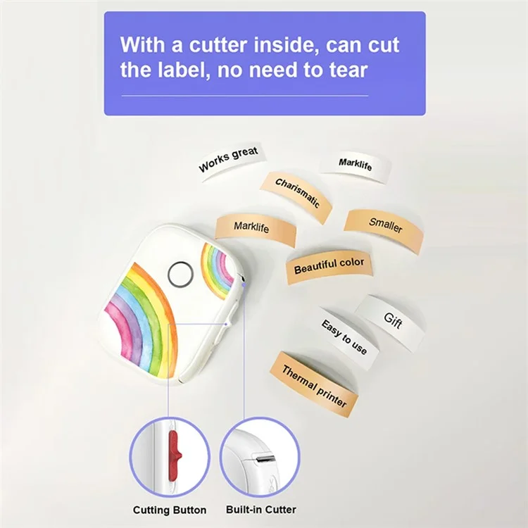 MARKLIFE P12 Mini Home Bluetooth-compatible Inkless Thermal Printer Wireless Labels Notes Printer