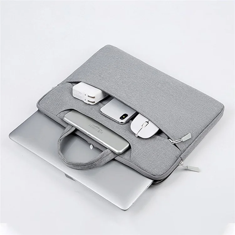 Sac À Bandoulière À Sacs À Main Universelle Pour Ordinateur Portable Portable Portable Porte-documents Portable Pour Ordinateur Portable De 13-14 Pouces (taille Interne: 36x27cm) - Gris