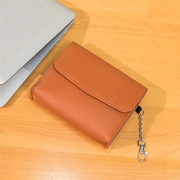 Étui de Transport en Cuir PU Imperméable de Style Commercial Pour 15 / Manche D'ordinateur Portable de 16 Pouces Avec Mini Sac - Brun