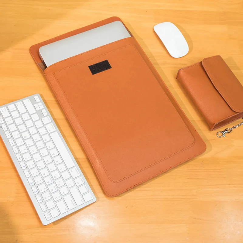 Business Style Waterproof PU Leather Carrying Case for 15 / 16-inch Laptop Sleeve with Mini Bag - Green