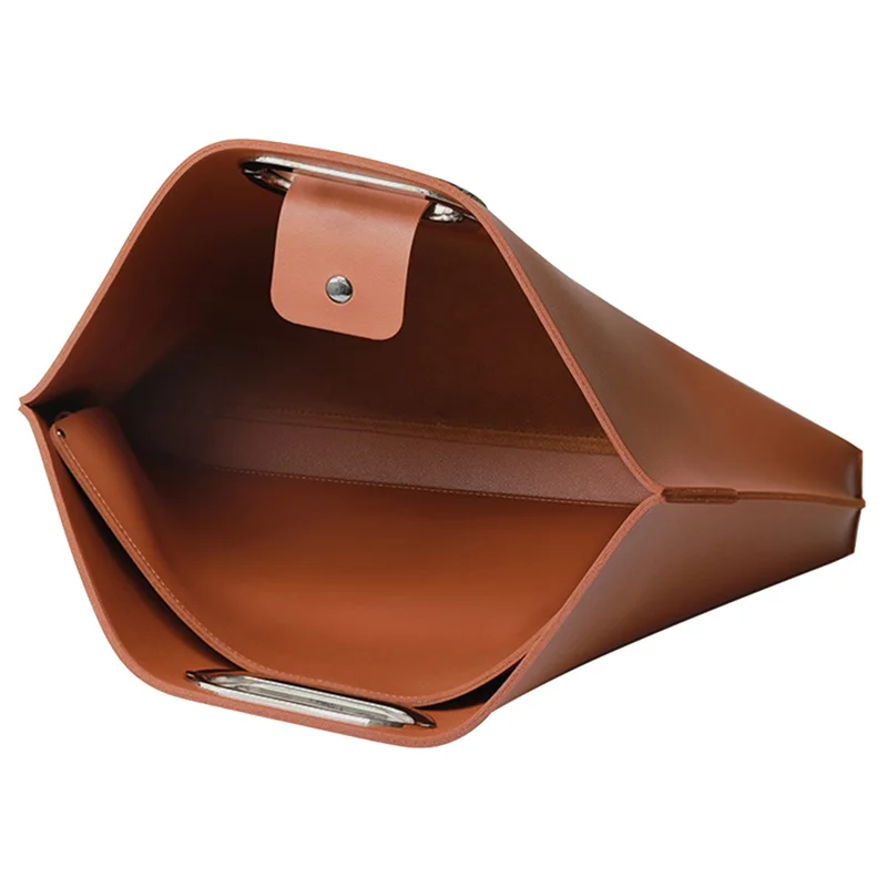 Business Style Waterproof Portable PU Leather Handbag with Carrying Case for 13.3 / 14-inch Laptop - Brown