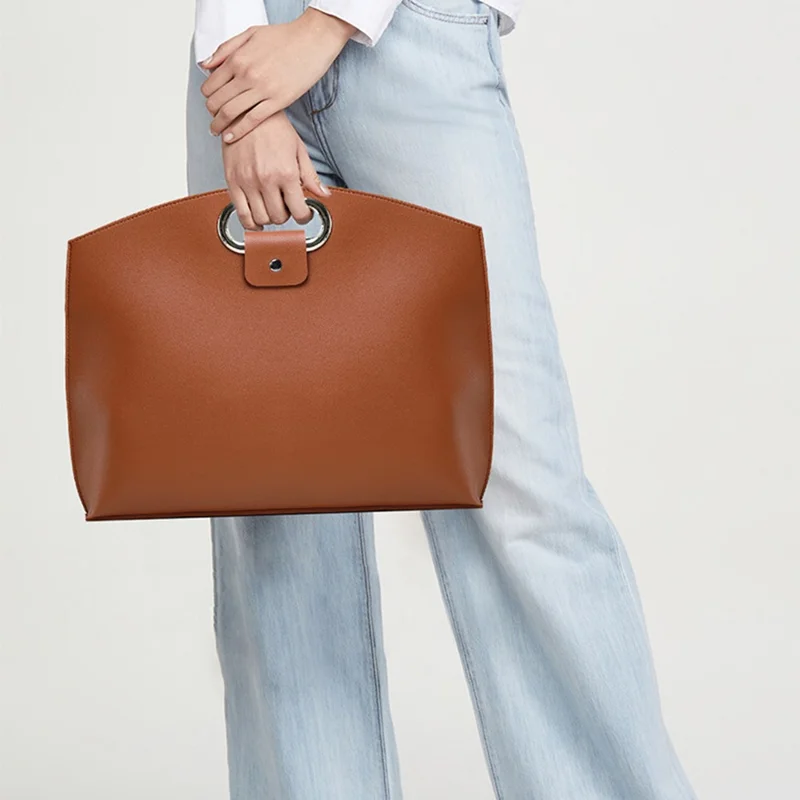 Business Style Waterproof Portable PU Leather Handbag for 13.3 / 14-inch Laptop Sleeve Bag - Black