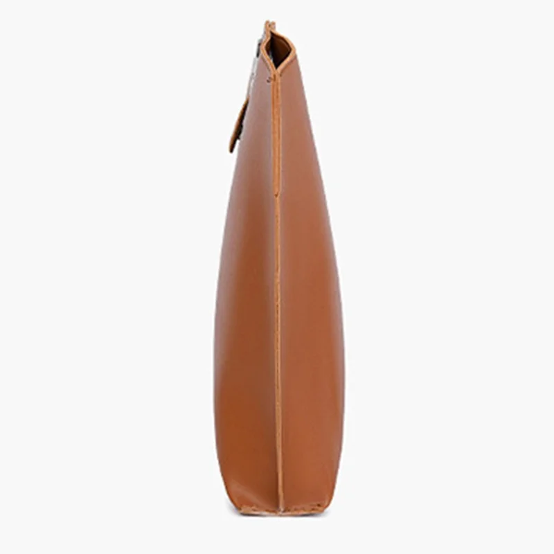 Business Style Waterproof Portable PU Leather Handbag for 13.3 / 14-inch Laptop Sleeve Bag - Black