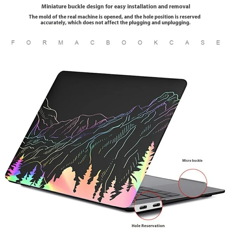 Para Macbook Air 15 Pulgadas (2023) A2941 (versión de la Ue) / A3114 Caja de Estampado en Frío Computadoras Portátiles PC Hard Shell - LT-02 Claro