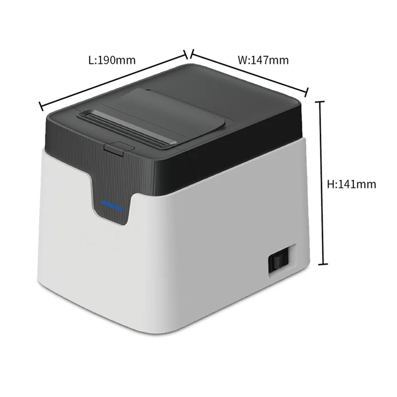 K31A Thermal Desk Label Printer 203DPI Barcode Label Maker, USB Bluetooth-compatible Type for Barcodes Address - UK Plug
